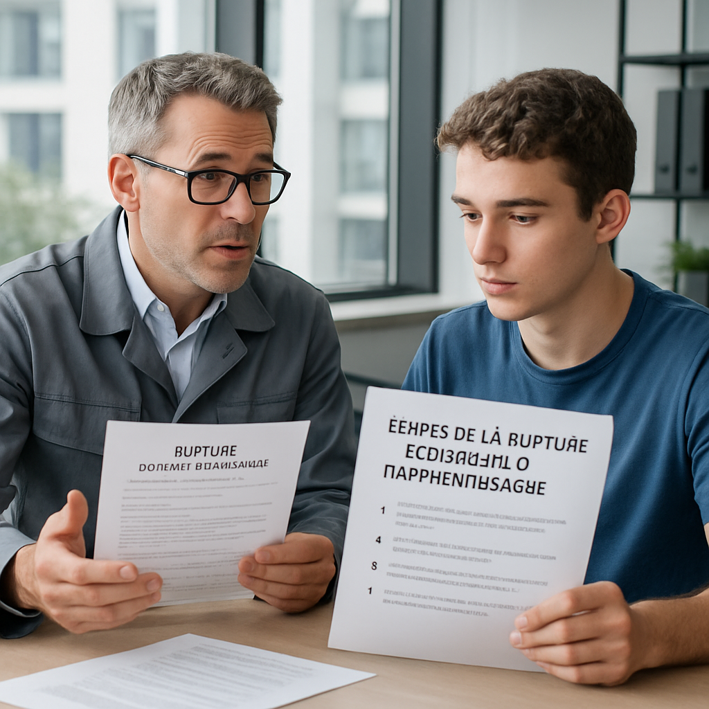 modèle de lettre pour la rupture du contrat d'apprentissage par l'employeur en 2025. guide complet et conseils pour rédiger correctement votre lettre de résiliation.